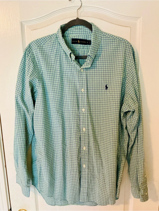 Ralph Lauren Other - Polo by Ralph Lauren Teal and Navy Plaid Button-Down Shirt size L